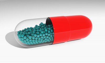 Pill balls of background, 3d