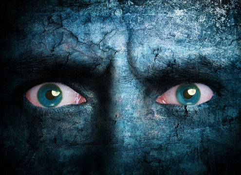 Textured human face