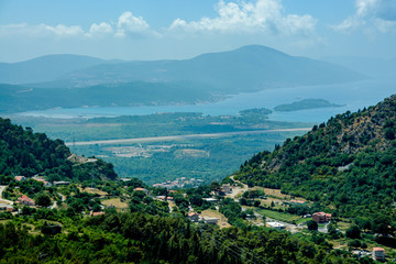 Ancient city of Tivat, Montenegro. View from afar