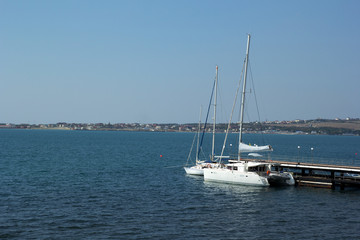 Fototapeta na wymiar yachts in the Bay
