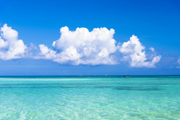 珊瑚礁の美しい竹富島のコンドイ浜