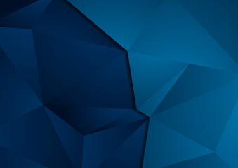 Dark blue abstract modern polygonal tech background