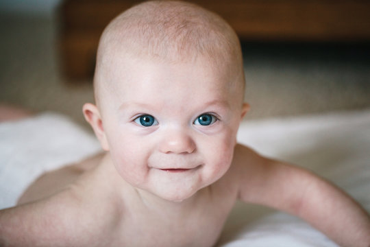 close up portrait of an infant