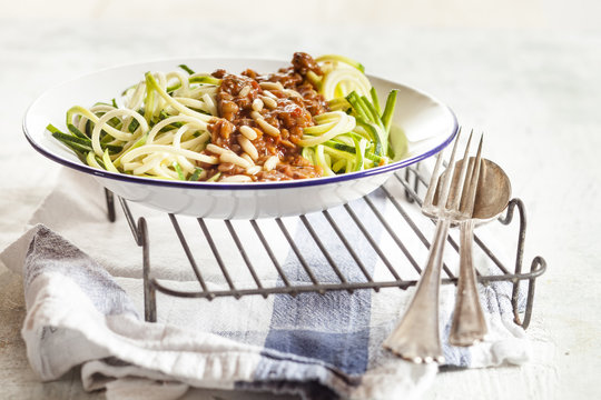 Vegan bolognese and zoodles
