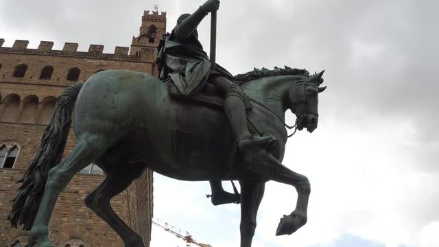 Cosimo Statue on Signoria Square in Florence (called Statua equestre di Cosimo) - Tuscany
