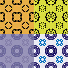 Seamless patterns from wheels and gears