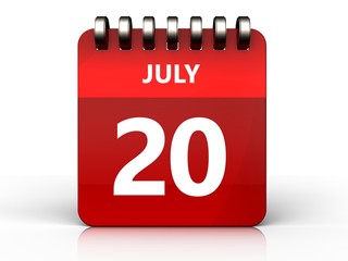 3d 20 july calendar