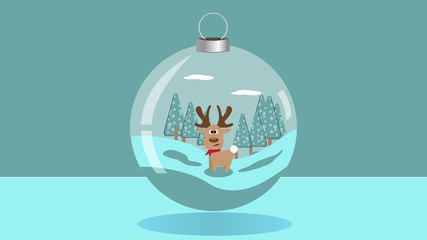 Christmas Theme with a shiny christmas ball