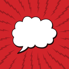 chat bubble retro cartoon vector art