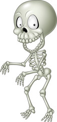 Cartoon funny human skeleton