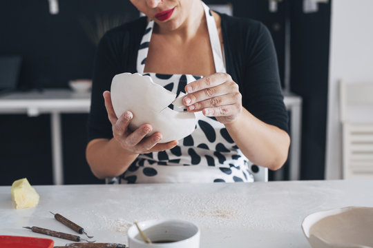 Woman Artisan Making Pottery
