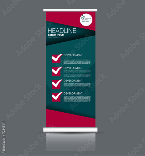Roll Up Banner Stand Template Abstract Banner Background For