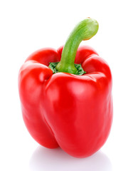 Bright red pepper isolated