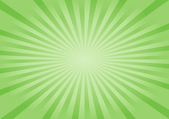 Abstract soft Green rays background. Vector