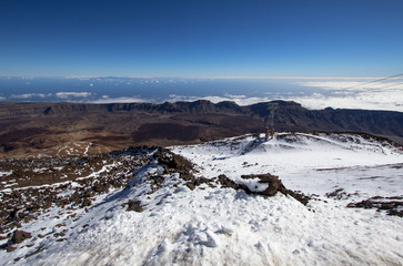 Fototapeta na wymiar Panorama view from volcano Teide on Tenerife, Spain