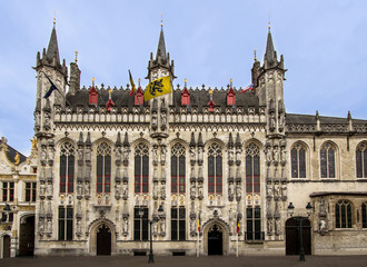 Fototapeta na wymiar Bruges, Belgium. Provinciaal Hof