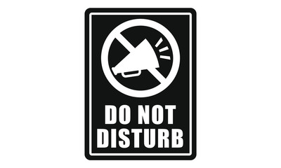 Do not disturb warning sign