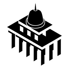 Obraz premium White house usa icon, simple style