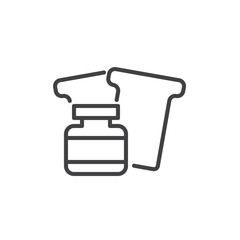 Jam jar line icon, outline vector sign, linear style pictogram isolated on white. Symbol, logo illustration. Editable stroke