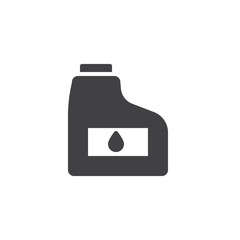 Machine oil icon vector, filled flat sign, solid pictogram isolated on white. Symbol, logo illustration.