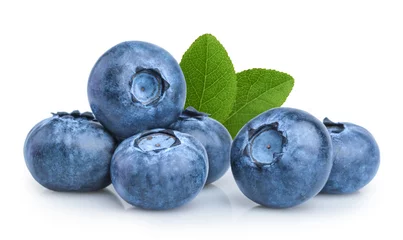 Wall murals Fruits blueberry isolated on white background
