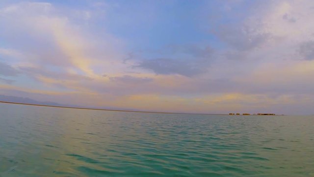 Red Sea Water Surface Blue Lagoon. Picture of red sea water surface blue lagoon and mountains of the Red Sea, Dahab, Egypt.