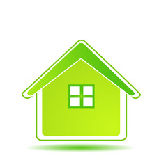 Green home environment icon vector