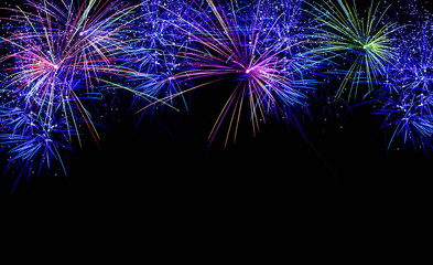colorful fireworks background - 172852383