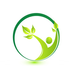 Health nature eco friendly user icon vector