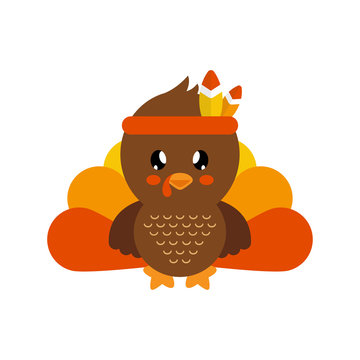 cute turkey vector