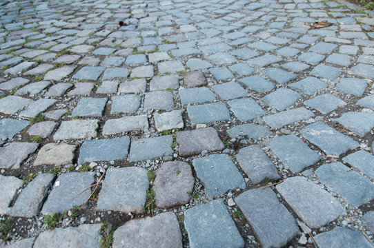 Stone pavage on the small town.