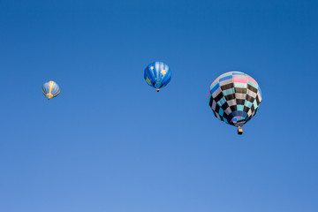 Three Colorful Hot Air Balloons