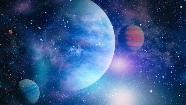 Fototapeta Galaxy - Elements of this Image Furnished by NASA