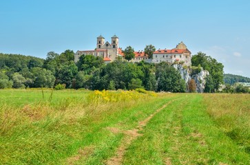 Fototapeta na wymiar Beautiful historic monastery. Abbey of Benedicts in Tyniec near Krakow, Poland.