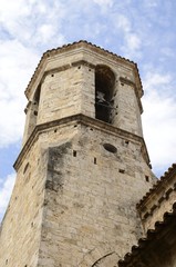 Fototapeta na wymiar Bell tower in Besalu, Girona, Spain