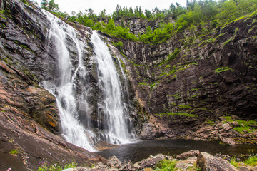 Obraz premium Skjervsfossen waterfall in Hordaland, Norway