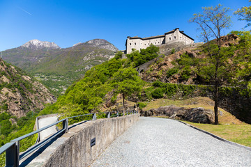 Fototapeta na wymiar Fort Bard, Aosta Valley, Italy