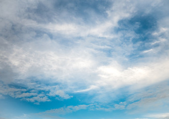 Naklejka na ściany i meble Beautiful cloudy sky,fluffy cloudy background