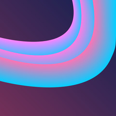 Fluid Colors with Blue Pink Gradient on Pink Background. Abstract Background. Perfect for Cover, Print, Poster and Flyer design. Vector Illustration.