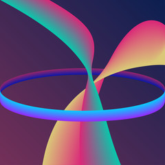 Fluid Colors with Pink Green Yellow Gradient on Pink Background. Abstract Background. Perfect for Cover, Print, Poster and Flyer design. Vector Illustration.