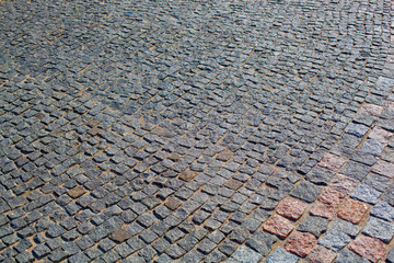 pattern of brick paving stones