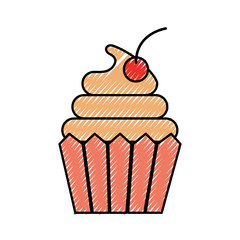 cupcake dessert pastry product food fresh vector illustration
