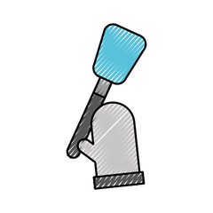 kitchen glove and spatula pastry element vector illustration