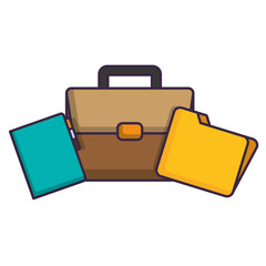 briefcase and notebook icon