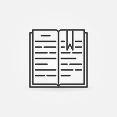 Open book vector icon
