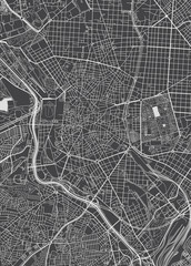 Obraz premium Madrid city plan, detailed vector map