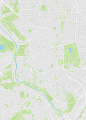 Fototapeta premium Madrid colored vector map