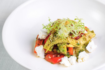 fresh salad in a white plate