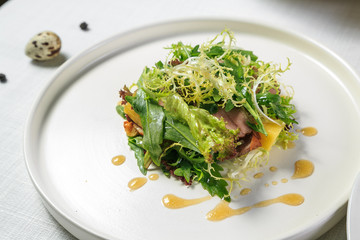 fresh salad in a white plate