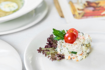 Traditional Russian Christmas and New year salad 